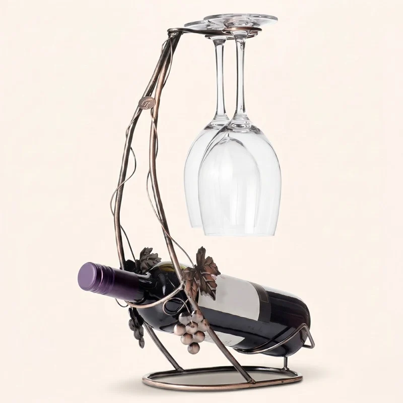 Porte bouteille vin fer forge Philos