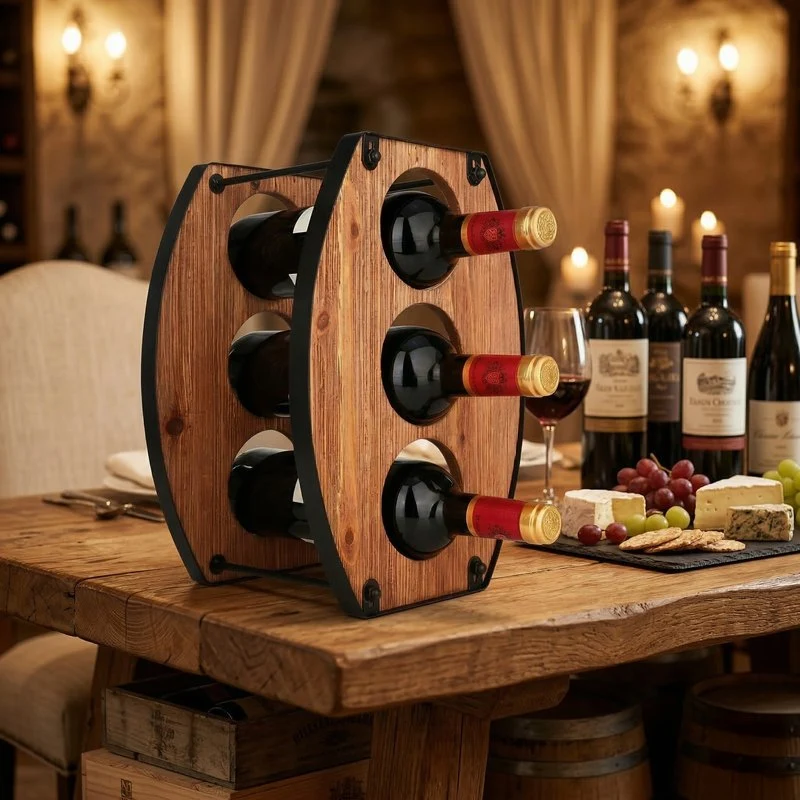 Porte Bouteille de vin en bois Thalassa