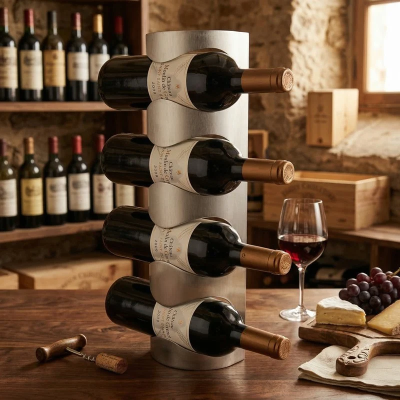Porte bouteille de vin mural design Cantharus