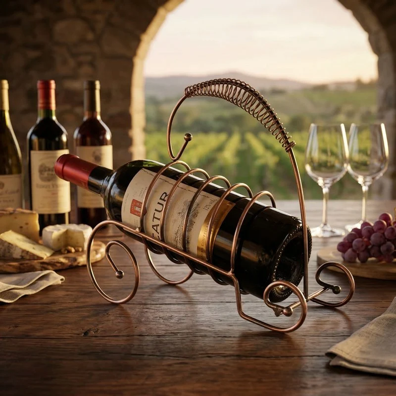 Porte bouteille de vin metal Cantharus