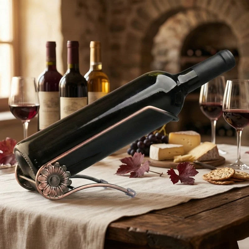Porte bouteille de vin en fer Helix