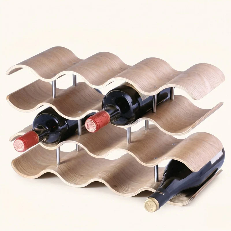 Porte bouteille bois design Vinea