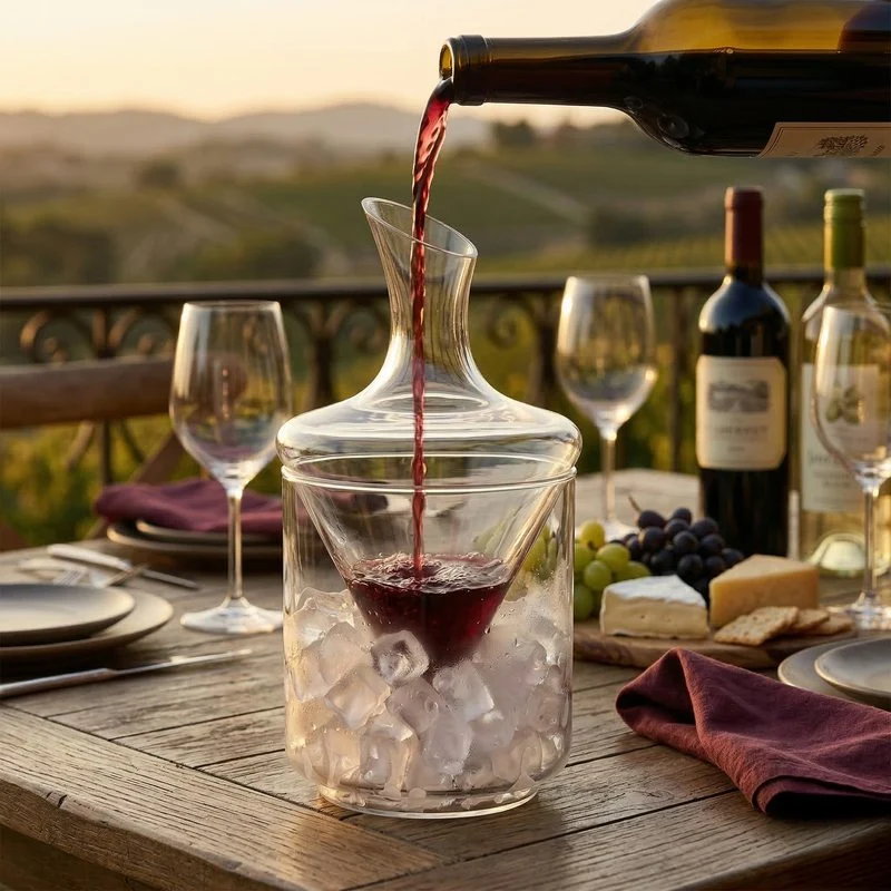 Decanteur de vin design Helix