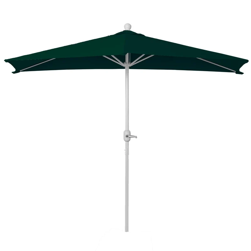 Parasol demi-rond balcon uv 50+ polyester/aluminium 3kg 300 cm vert sans pied 04_0007904