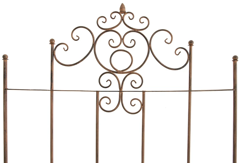 Lot de 2 treillis support pour plantes grimpantes métal marron vieilli 10_0003843