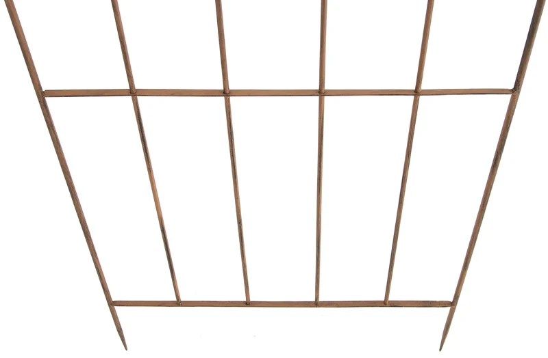 Lot de 2 treillis support pour plantes grimpantes métal marron vieilli 10_0003843