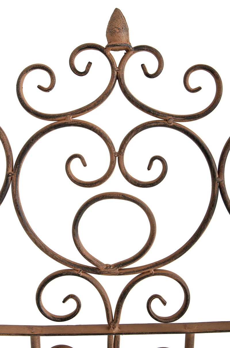 Lot de 2 treillis support pour plantes grimpantes métal marron vieilli 10_0003843