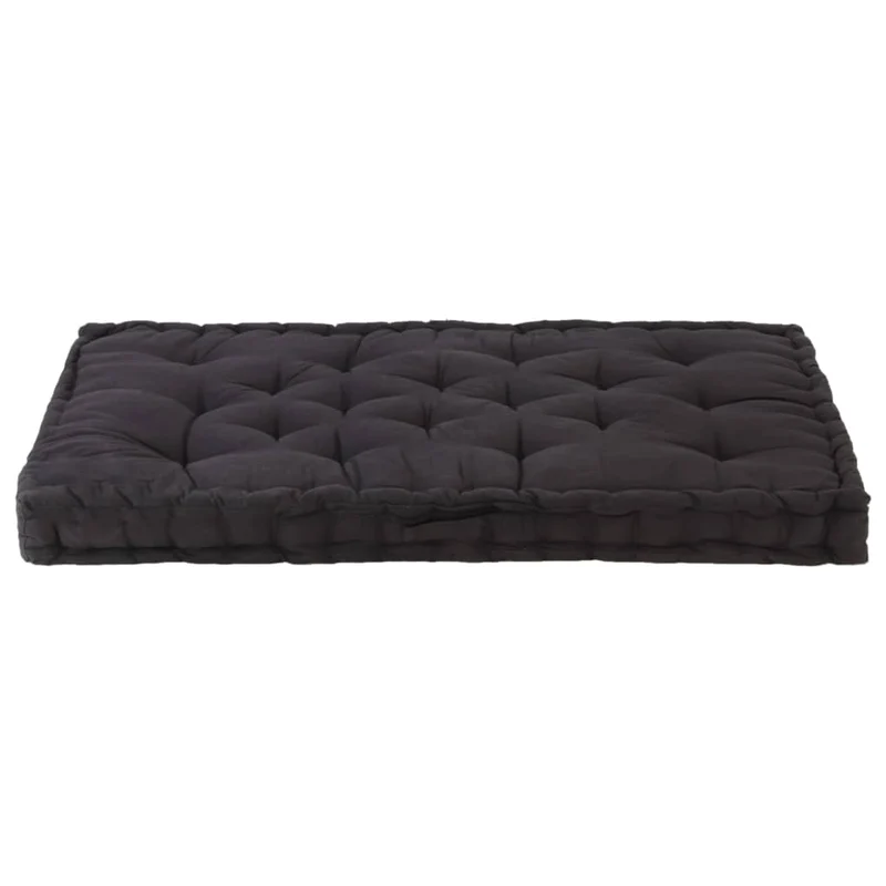 coussin de canapé palette 100 % coton 120x80x10 cm noir DEC021808