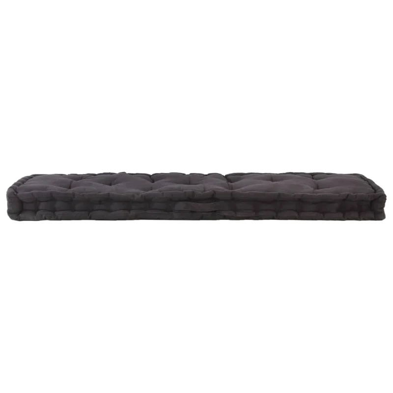 Coussins de palette canapé de sol dossier assise en coton noir DEC021323