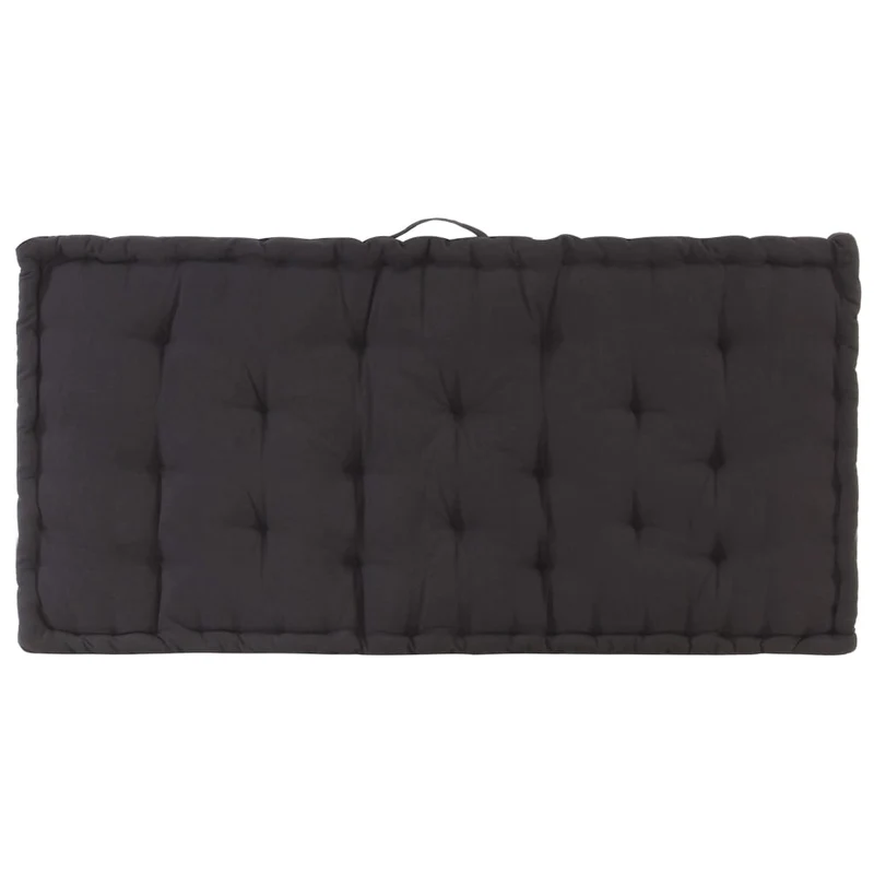 Coussins de palette canapé de sol dossier assise en coton noir DEC021323
