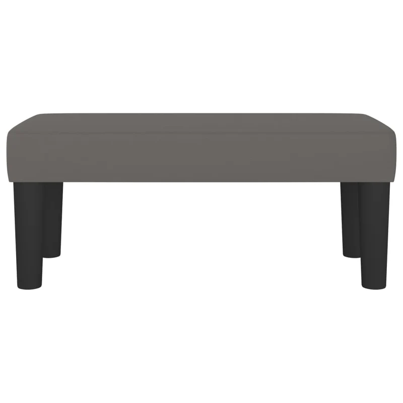 Banquette banc de lit design classique 70 x 30 x 30 cm en PVC gris DEC024671