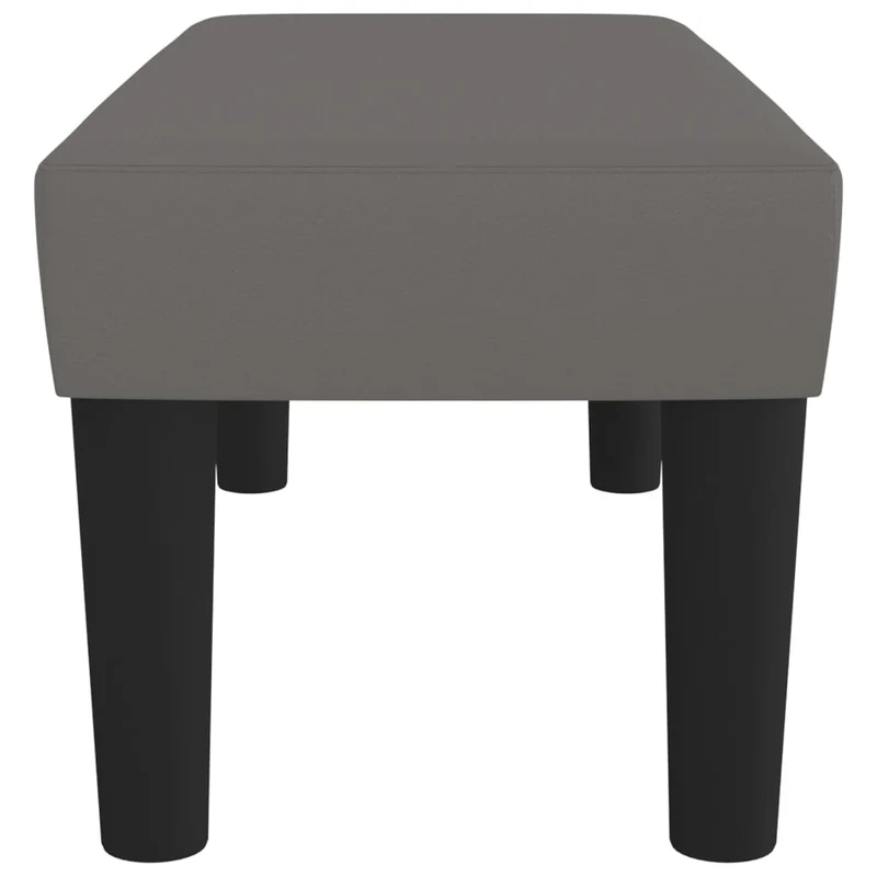 Banquette banc de lit design classique 70 x 30 x 30 cm en PVC gris DEC024671
