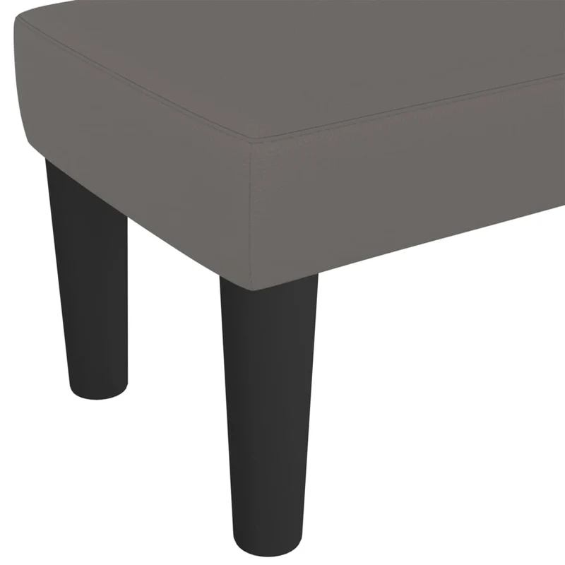 Banquette banc de lit design classique 70 x 30 x 30 cm en PVC gris DEC024671