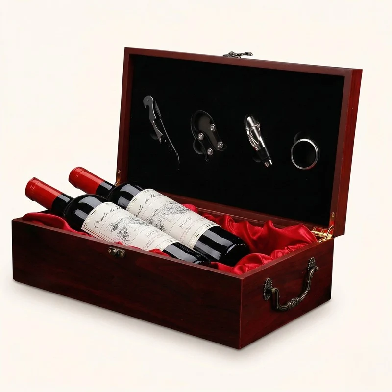 Boite en bois bouteille de vin Vinarius