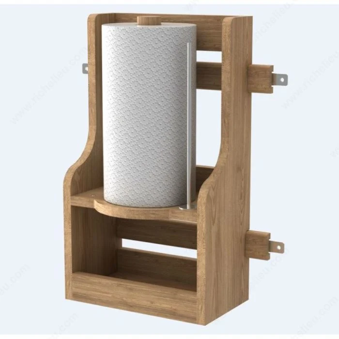 Porte-serviette en bois pour armoires sous évier à montage sur porte REV-A-SHELF