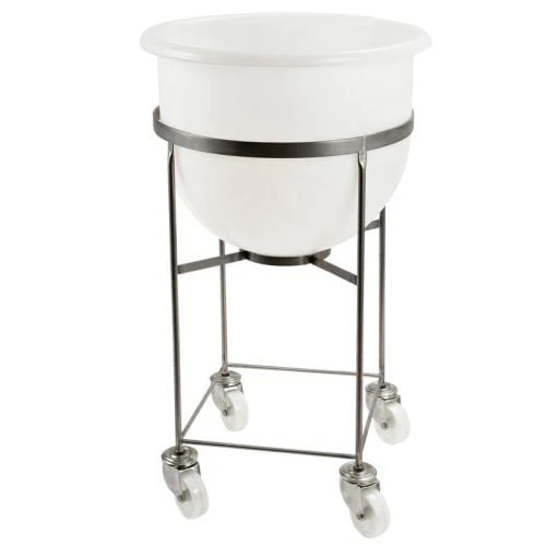 Chariot inox pour bac alimentaire grand volume 75L, 170L, 220L – Travail à hauteur d’homme