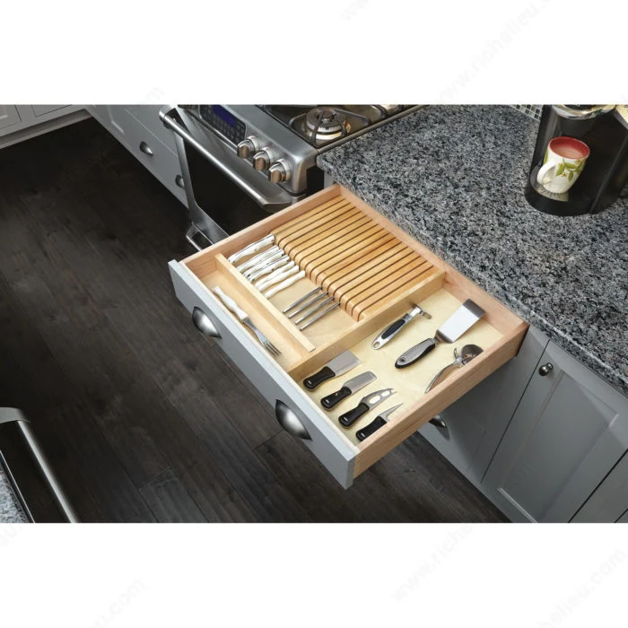 Insert bloc à couteaux pour tiroirs de bois Rev-A-Shelf