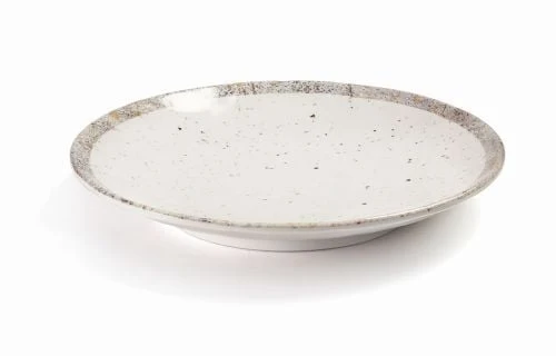 Plateaux ronds en mélamine avec liseré noir