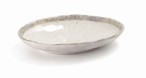 Plateaux ovales en mélamine avec liseré noir