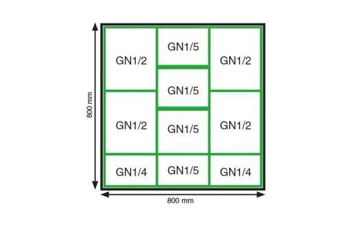 Kit plats de présentation pour vitrine