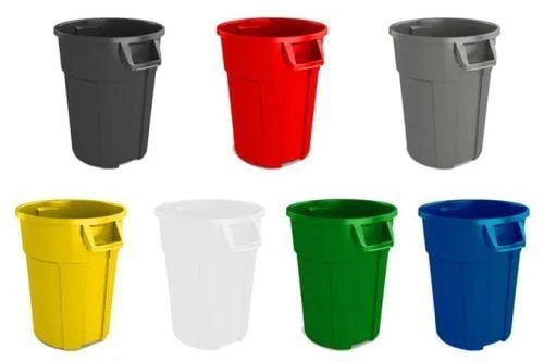 Conteneur rond 85L – Polyéthylène multi-usage, 7 couleurs, empilable