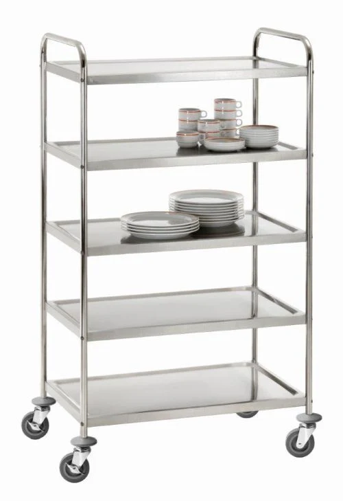 Chariot de service inox multi fonctions – 2, 3 ou 5 étagères