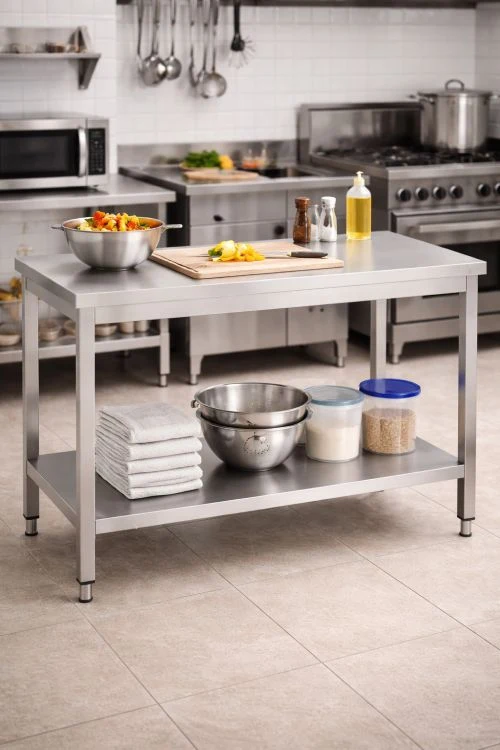 Table de travail inox à grande capacité de charge