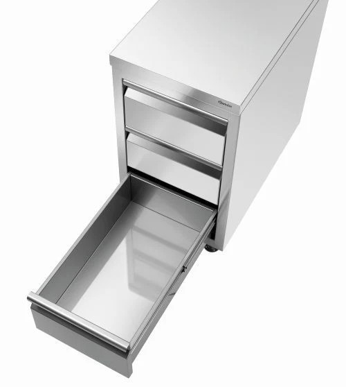 Caisson à 3 tiroirs inox