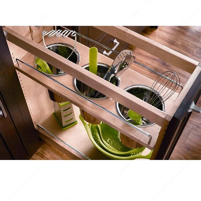 Système coulissant pour armoire inférieure avec contenants à ustensiles et BLUMOTION de Rev-A-Shelf - 9 pouces