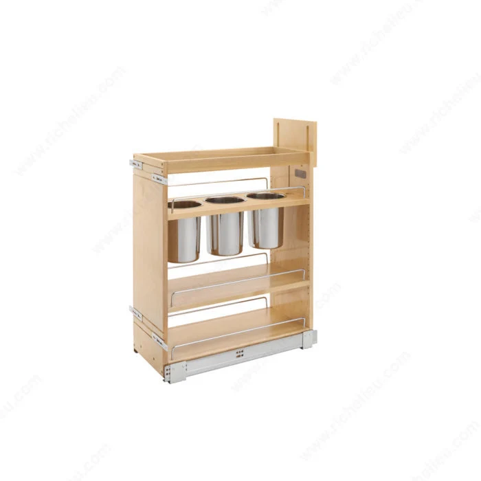 Système coulissant pour armoire inférieure avec contenants à ustensiles et BLUMOTION de Rev-A-Shelf - 9 pouces