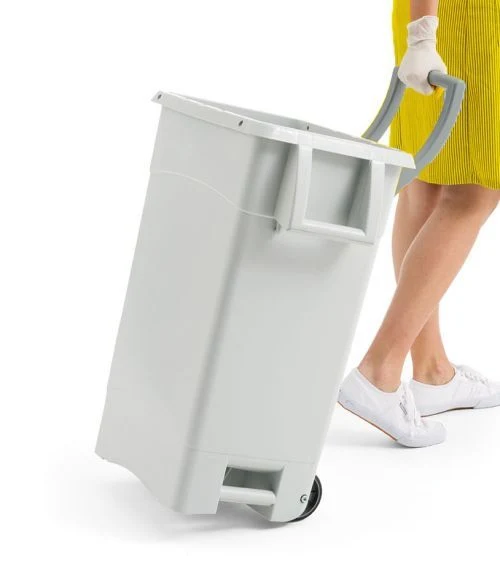 Poubelle avec bouchon de vidange et roues – 71 ou 86 cm