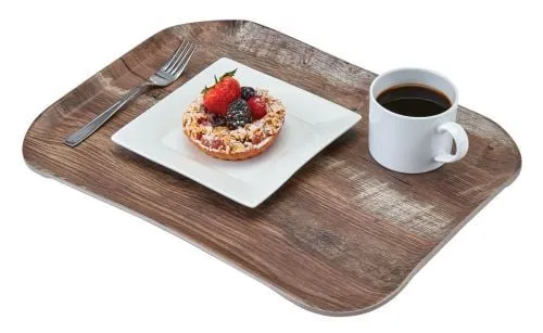 Plateau de service restauration haut de gamme effet bois
