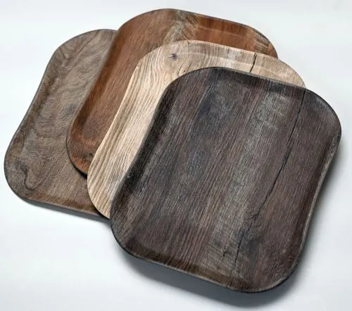 Plateau de service restauration haut de gamme effet bois