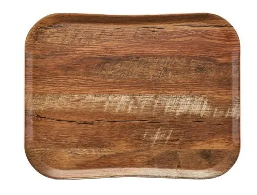 Plateau de service restauration haut de gamme effet bois