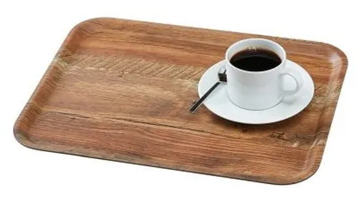Plateau stratifié à surface bois grainée