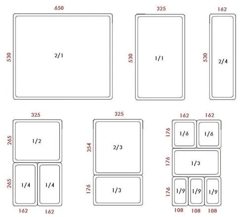 Bac gastronorme GN 1/2 Camview – Sans BPA – Lot de 6