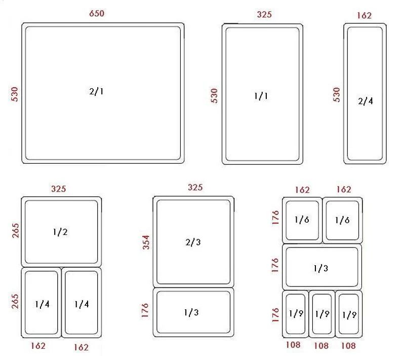 Bac gastronorme GN 1/1 Camview transparent copolyester – Lot de 6