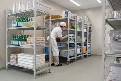 Rails pour rayonnage alimentaire mobile Premium