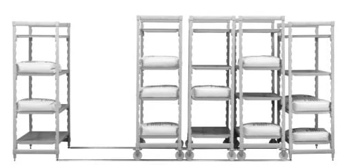 Rayonnage alimentaire mobile Premium sur rails