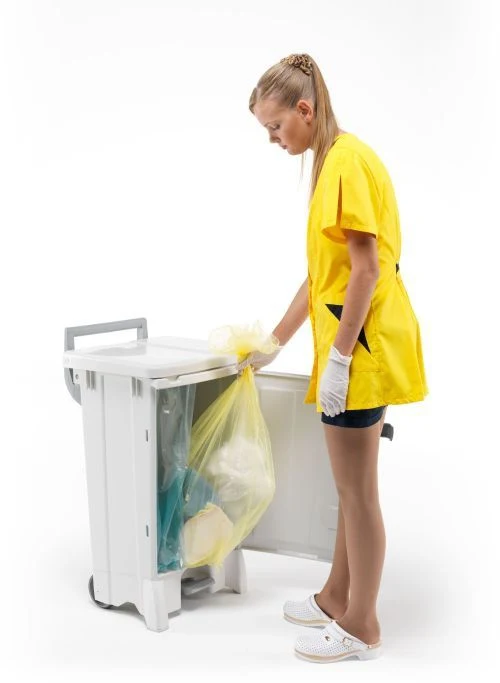 Poubelle ouverture frontale 90L – Conteneur écologique à pédale