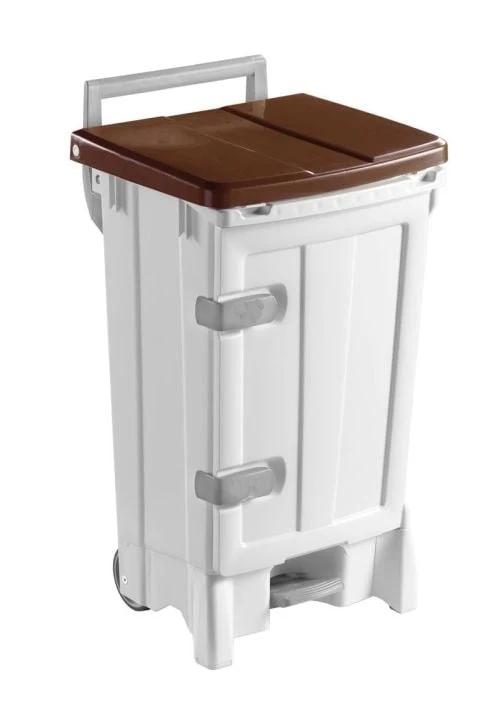 Poubelle ouverture frontale 90L – Conteneur écologique à pédale