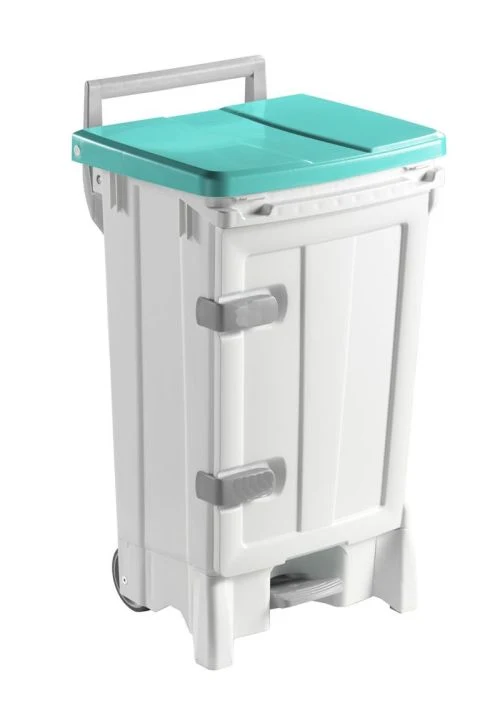 Poubelle ouverture frontale 90L – Conteneur écologique à pédale