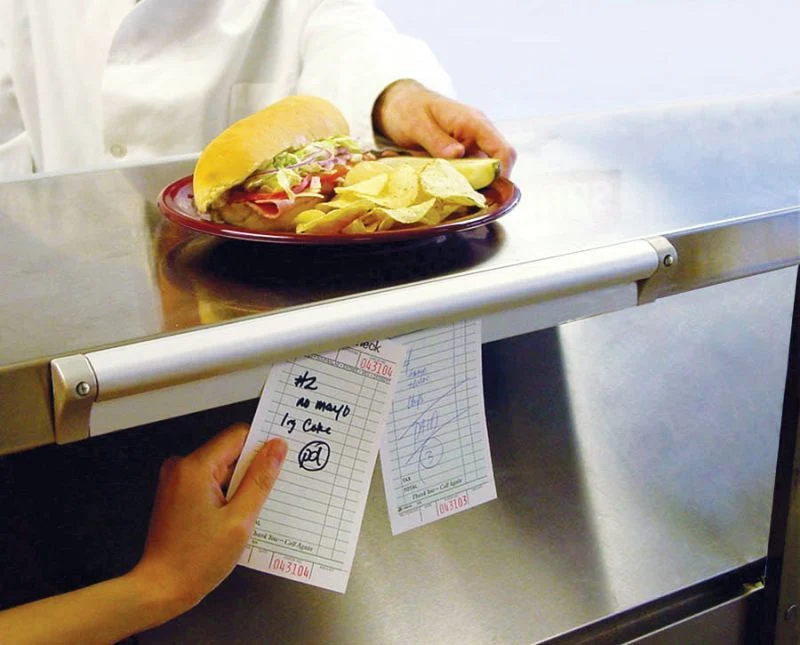 Barre accroche tickets et notes restaurants pro en aluminium – 7 longueurs