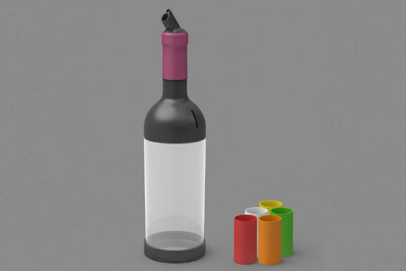 Composants d'une bouteille FIFO pour bars