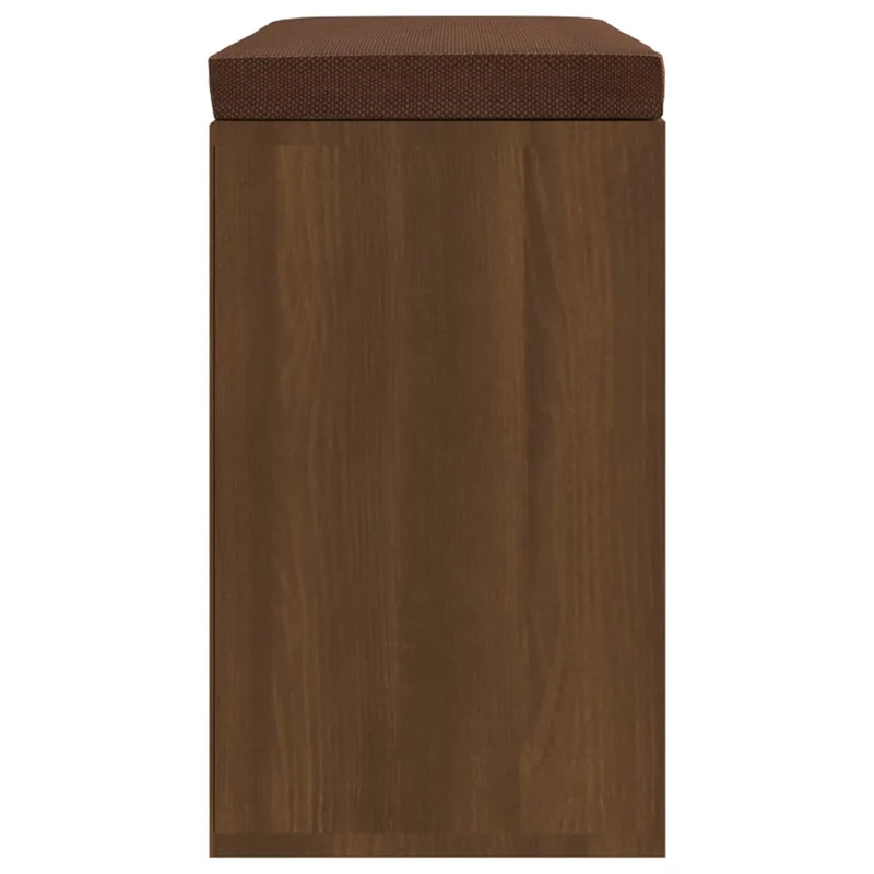 Banc de rangement à chaussures 10 compartiments 103 x 30 x 48 cm bois d'ingénierie couleur chêne marron DEC024864