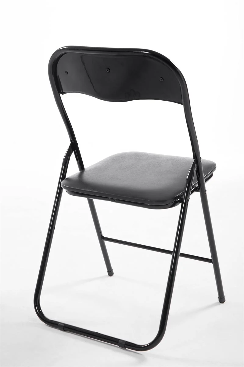 Chaise de cuisine pliable noir pied en métal noir MED10005