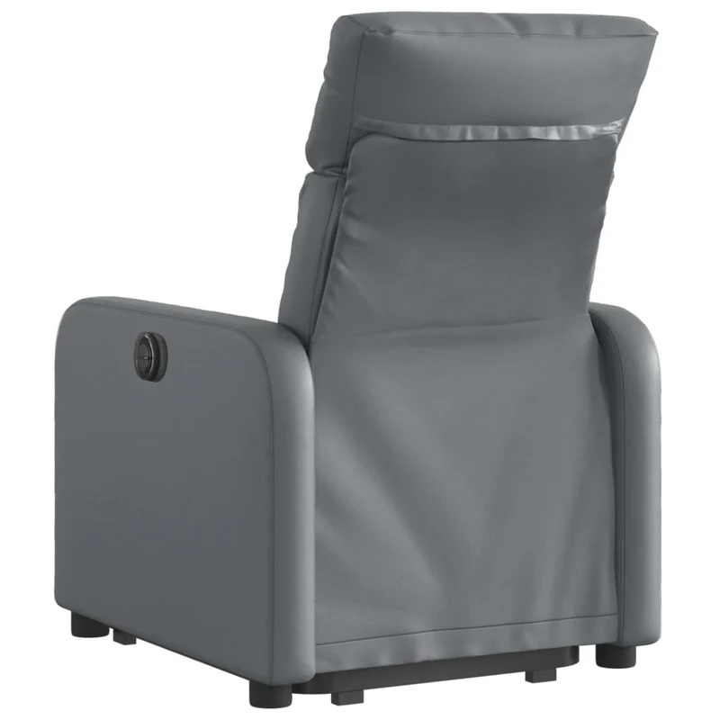 Fauteuil relax TV fonction de levage électrique très confortable en PVC gris DEC028380