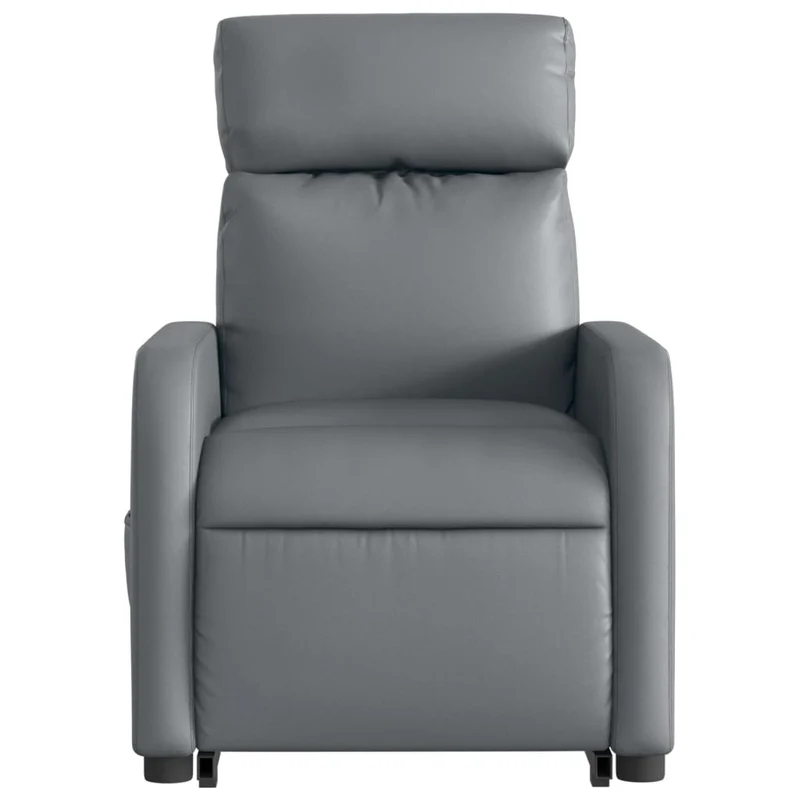 Fauteuil relax TV fonction de levage électrique très confortable en PVC gris DEC028380