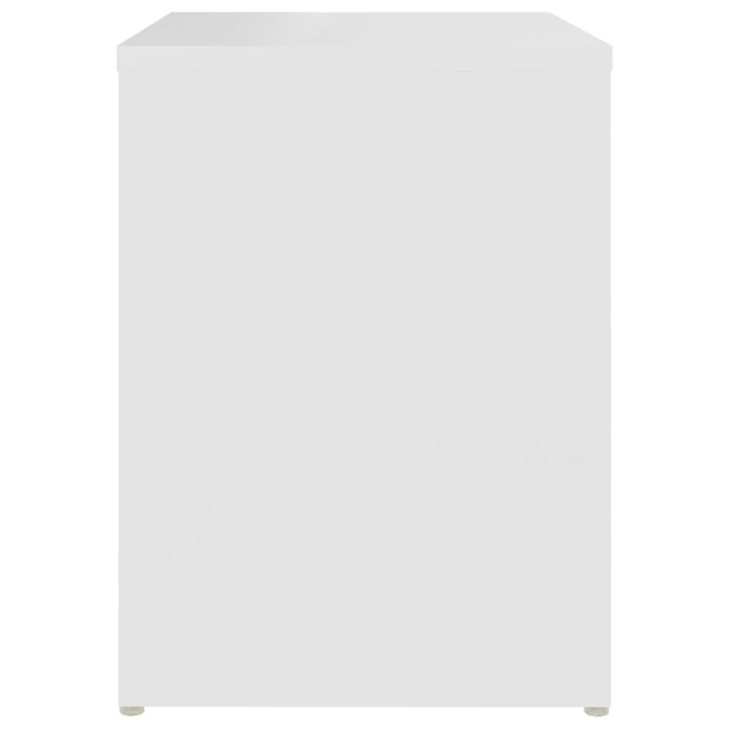 Table de chevet avec étagère 40 x 30 x 40 cm aggloméré blanc DEC033333