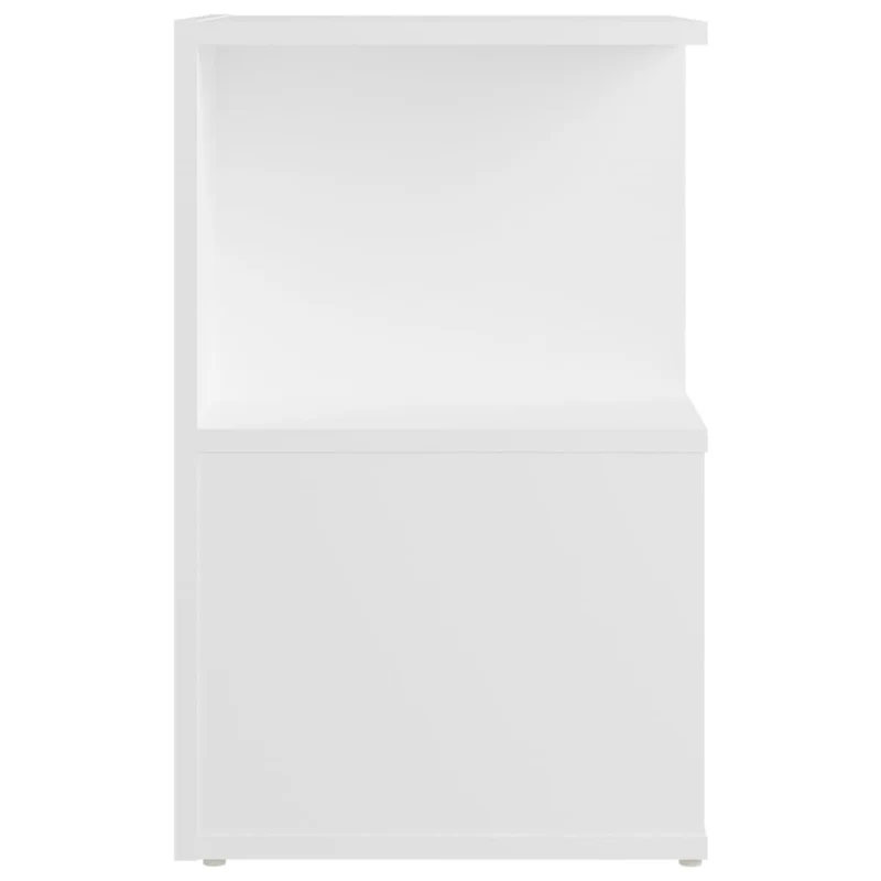 Table de chevet avec compartiments ouverts 35 x 35 x 55 cm bois ingénierie blanc DEC033302